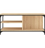 VidaXL Salontafel 100x50x45 cm bewerkt hout sonoma eikenkleurig