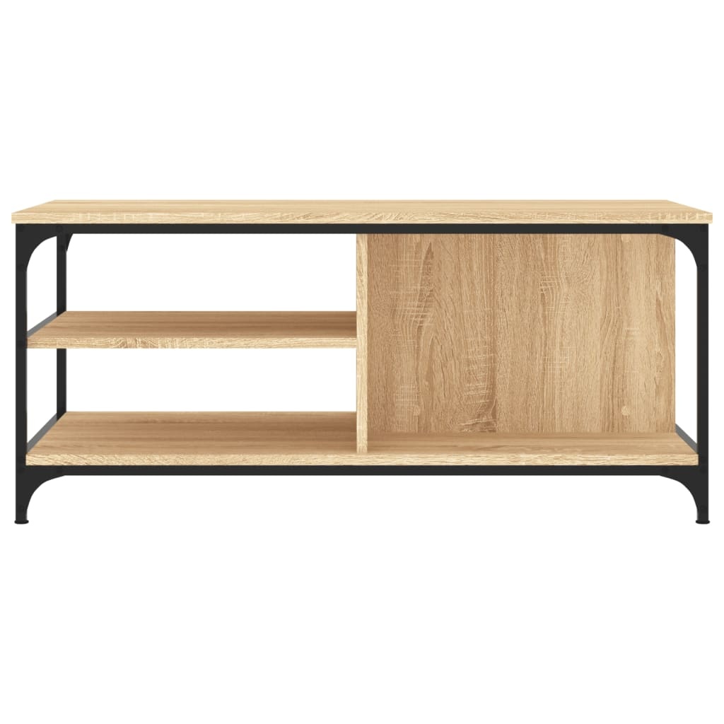VidaXL Salontafel 100x50x45 cm bewerkt hout sonoma eikenkleurig