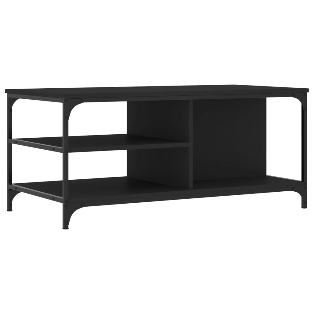 VidaXL Salontafel 100x50x45 cm bewerkt hout zwart