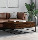 VidaXL Salontafel 100x99x40 cm bewerkt hout bruineikenkleurig