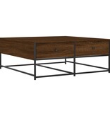 VidaXL Salontafel 100x99x40 cm bewerkt hout bruineikenkleurig