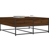 VidaXL Salontafel 100x99x40 cm bewerkt hout bruineikenkleurig