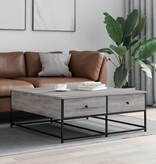 VidaXL Salontafel 100x99x40 cm bewerkt hout grijs sonoma