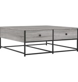 VidaXL Salontafel 100x99x40 cm bewerkt hout grijs sonoma