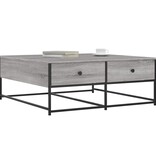 VidaXL Salontafel 100x99x40 cm bewerkt hout grijs sonoma