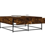 VidaXL Salontafel 100x99x40 cm bewerkt hout gerookt eikenkleurig