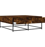VidaXL Salontafel 100x99x40 cm bewerkt hout gerookt eikenkleurig
