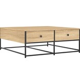 VidaXL Salontafel 100x99x40 cm bewerkt hout sonoma eikenkleurig