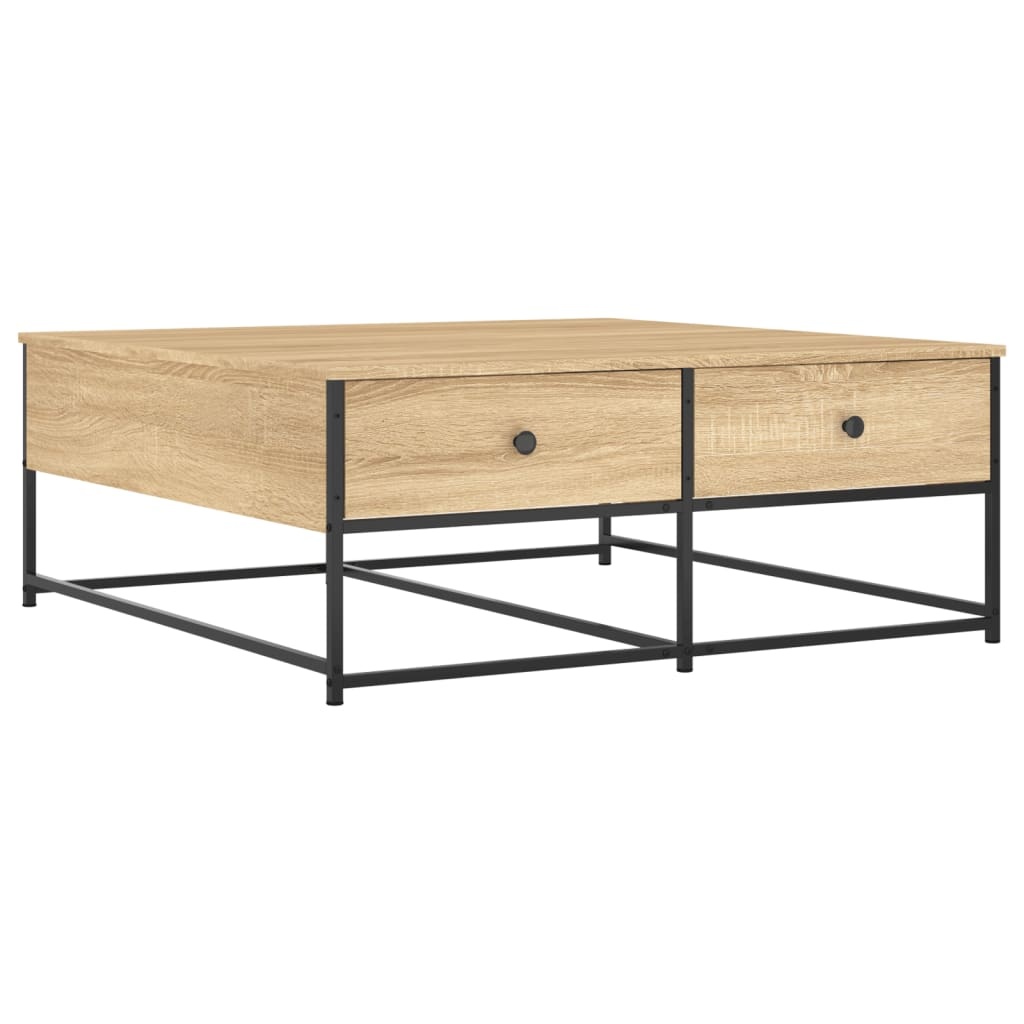 VidaXL Salontafel 100x99x40 cm bewerkt hout sonoma eikenkleurig