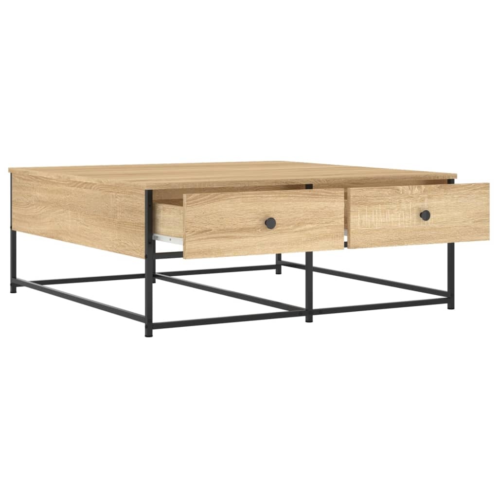 VidaXL Salontafel 100x99x40 cm bewerkt hout sonoma eikenkleurig