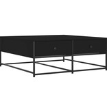 VidaXL Salontafel 100x99x40 cm bewerkt hout zwart