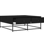 VidaXL Salontafel 100x99x40 cm bewerkt hout zwart
