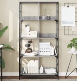 VidaXL Boekenrek 78,5x33x153 cm bewerkt hout grijs sonoma eikenkleur