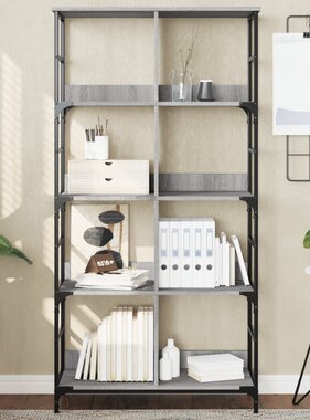 VidaXL Boekenrek 78,5x33x153 cm bewerkt hout grijs sonoma eikenkleur