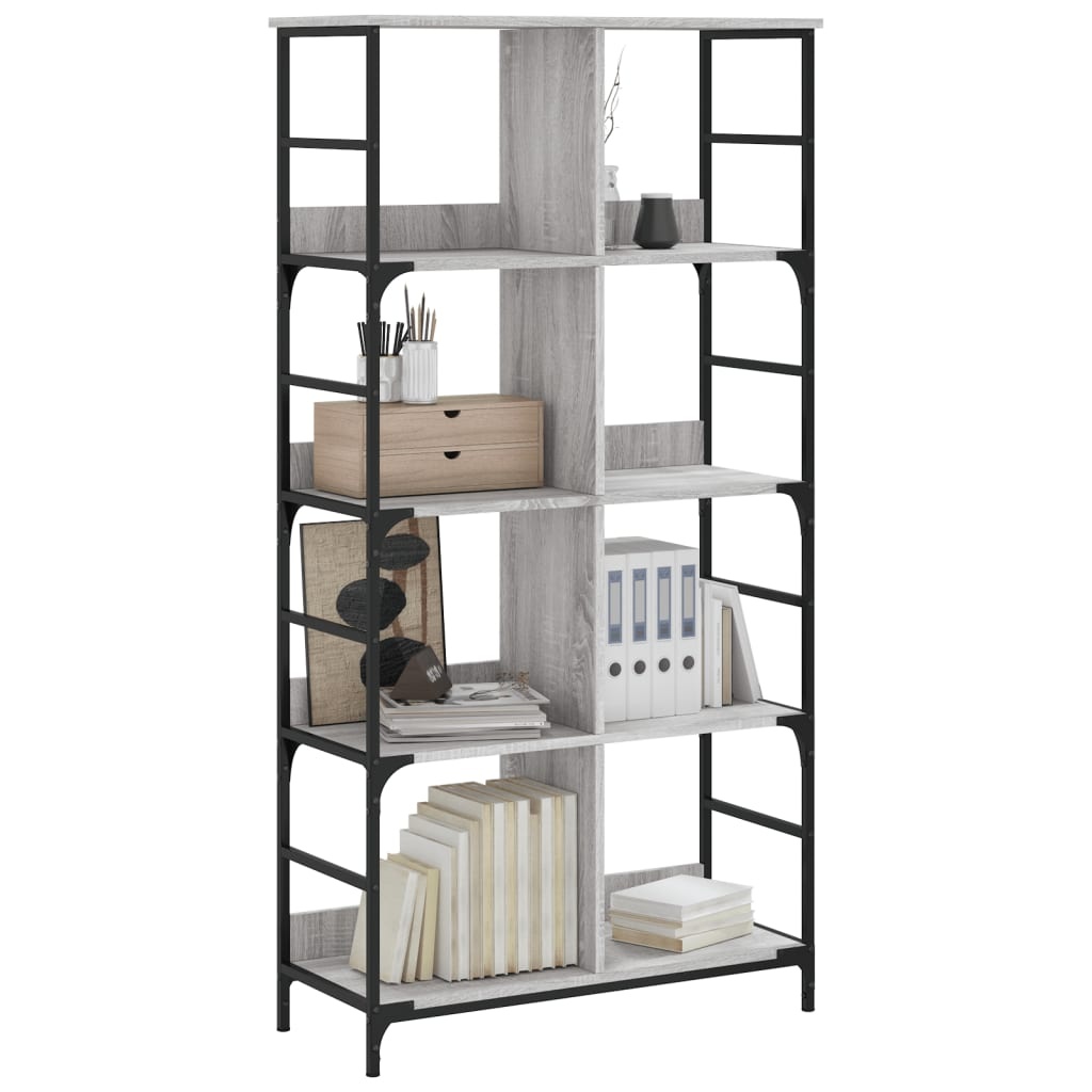 VidaXL Boekenrek 78,5x33x153 cm bewerkt hout grijs sonoma eikenkleur