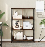 VidaXL Boekenrek 78,5x33x117,5 cm bewerkt hout bruineikenkleurig
