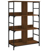 VidaXL Boekenrek 78,5x33x117,5 cm bewerkt hout bruineikenkleurig