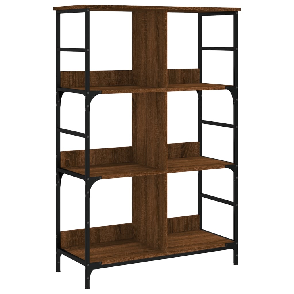 VidaXL Boekenrek 78,5x33x117,5 cm bewerkt hout bruineikenkleurig