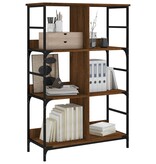 VidaXL Boekenrek 78,5x33x117,5 cm bewerkt hout bruineikenkleurig