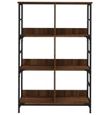 VidaXL Boekenrek 78,5x33x117,5 cm bewerkt hout bruineikenkleurig