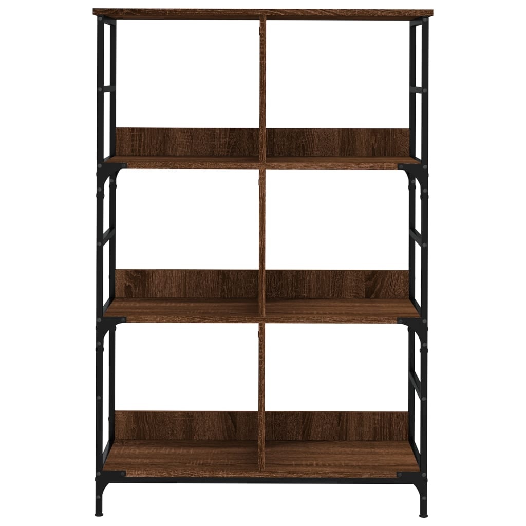 VidaXL Boekenrek 78,5x33x117,5 cm bewerkt hout bruineikenkleurig