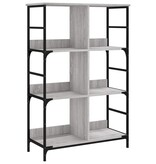 VidaXL Boekenrek 78,5x33x117,5 cm bewerkt hout grijs sonoma eikenkleur