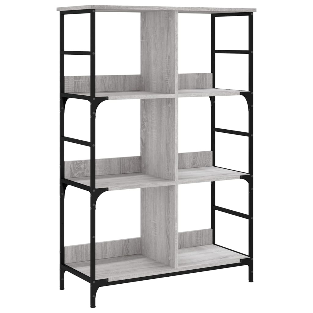 VidaXL Boekenrek 78,5x33x117,5 cm bewerkt hout grijs sonoma eikenkleur