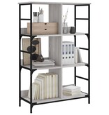 VidaXL Boekenrek 78,5x33x117,5 cm bewerkt hout grijs sonoma eikenkleur