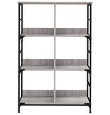 VidaXL Boekenrek 78,5x33x117,5 cm bewerkt hout grijs sonoma eikenkleur
