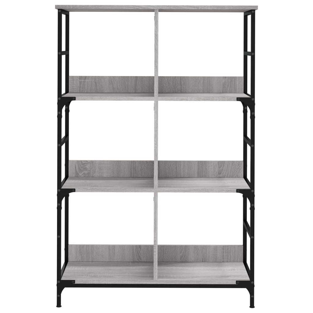 VidaXL Boekenrek 78,5x33x117,5 cm bewerkt hout grijs sonoma eikenkleur