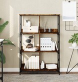 VidaXL Boekenrek 78,5x33x117,5 cm bewerkt hout gerookt eikenkleurig