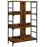 VidaXL Boekenrek 78,5x33x117,5 cm bewerkt hout gerookt eikenkleurig