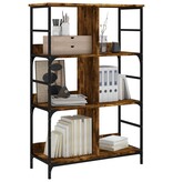 VidaXL Boekenrek 78,5x33x117,5 cm bewerkt hout gerookt eikenkleurig