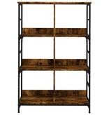 VidaXL Boekenrek 78,5x33x117,5 cm bewerkt hout gerookt eikenkleurig