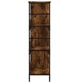 VidaXL Boekenrek 78,5x33x117,5 cm bewerkt hout gerookt eikenkleurig