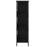 VidaXL Boekenrek 78,5x33x117,5 cm bewerkt hout zwart