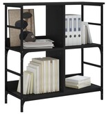 vidaXL Boekenkast 78,5x33x82 cm bewerkt hout zwart