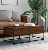 VidaXL Salontafel 100x51x40 cm bewerkt hout bruineikenkleurig