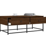 VidaXL Salontafel 100x51x40 cm bewerkt hout bruineikenkleurig