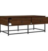 VidaXL Salontafel 100x51x40 cm bewerkt hout bruineikenkleurig