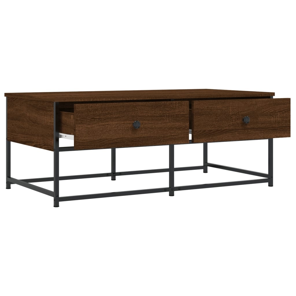 VidaXL Salontafel 100x51x40 cm bewerkt hout bruineikenkleurig