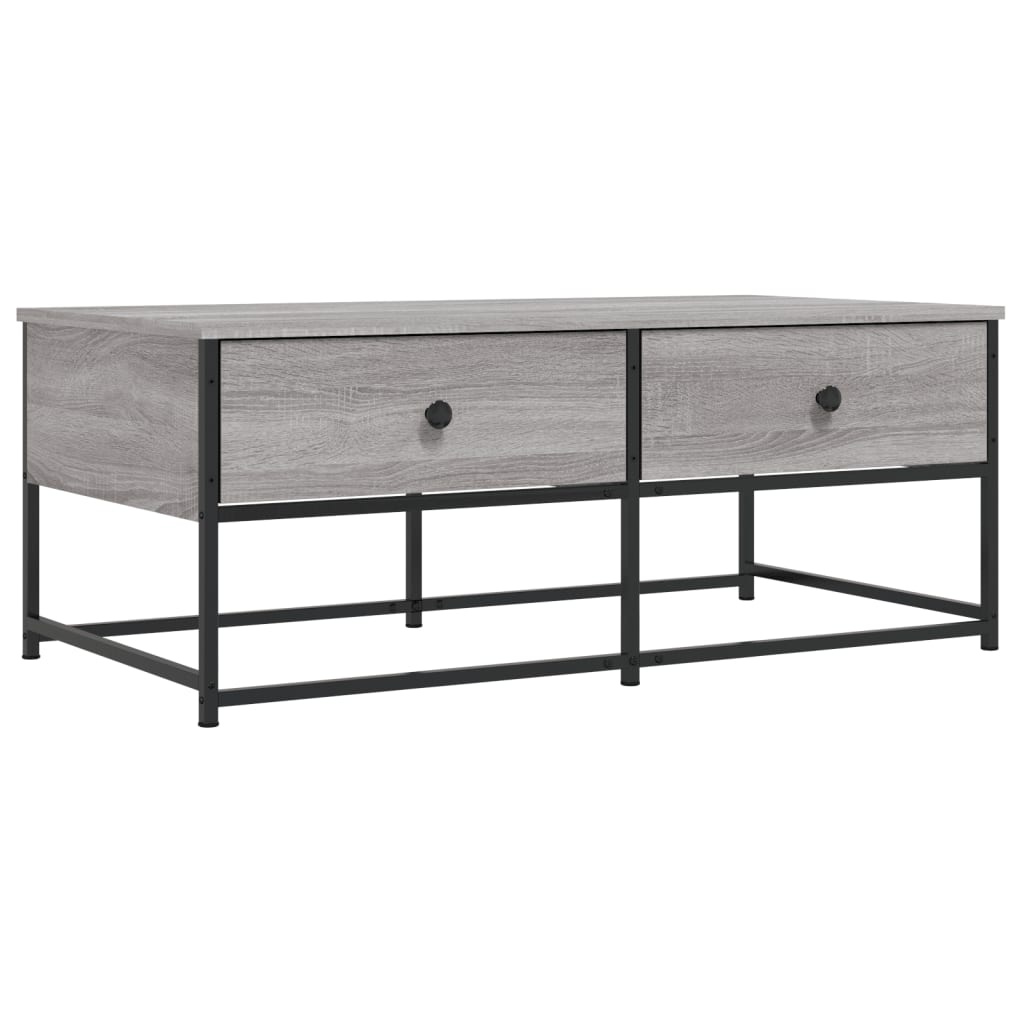 VidaXL Salontafel 100x51x40 cm bewerkt hout grijs sonoma
