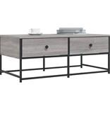 VidaXL Salontafel 100x51x40 cm bewerkt hout grijs sonoma