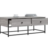 VidaXL Salontafel 100x51x40 cm bewerkt hout grijs sonoma