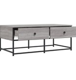 VidaXL Salontafel 100x51x40 cm bewerkt hout grijs sonoma