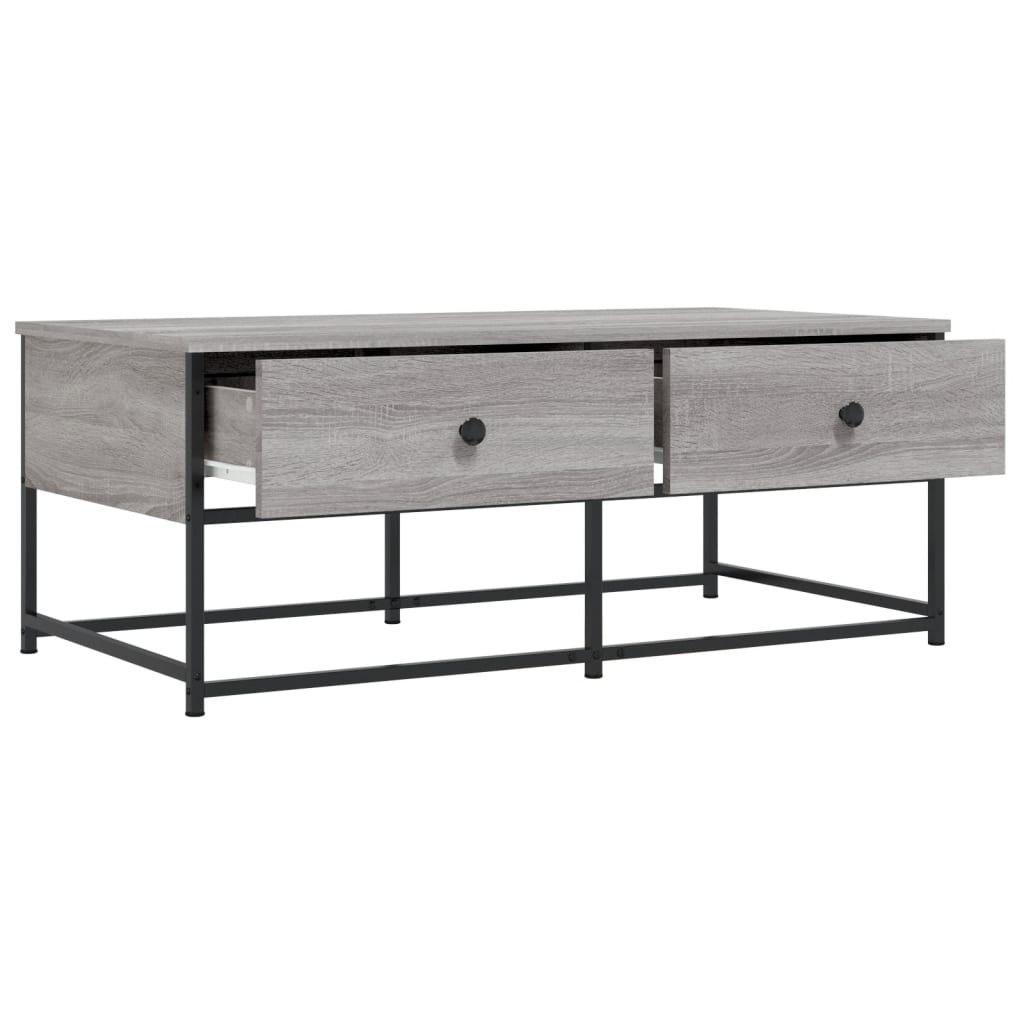 VidaXL Salontafel 100x51x40 cm bewerkt hout grijs sonoma
