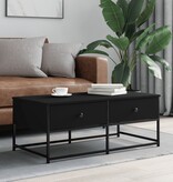 VidaXL Salontafel 100x51x40 cm bewerkt hout zwart