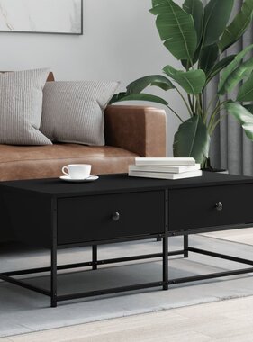 VidaXL Salontafel 100x51x40 cm bewerkt hout zwart
