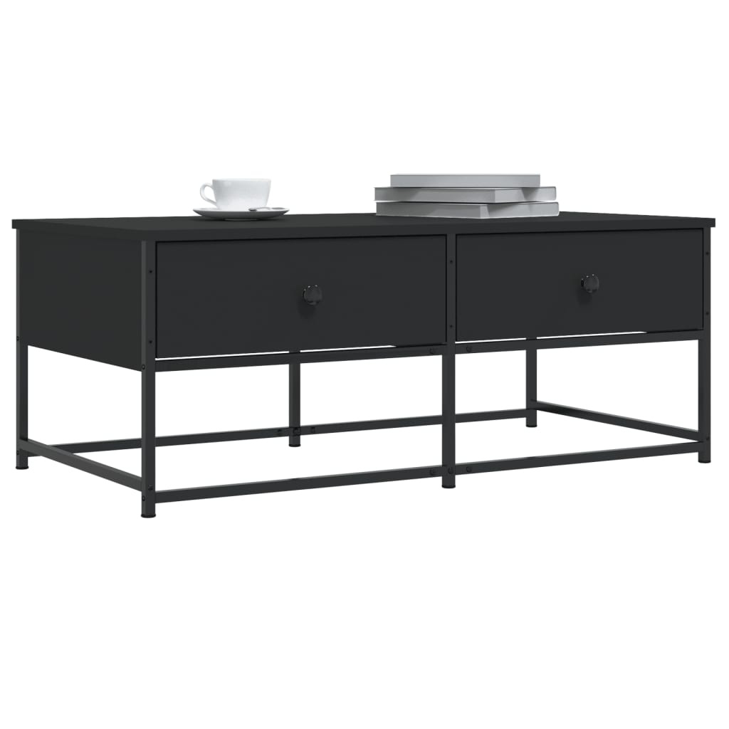 VidaXL Salontafel 100x51x40 cm bewerkt hout zwart
