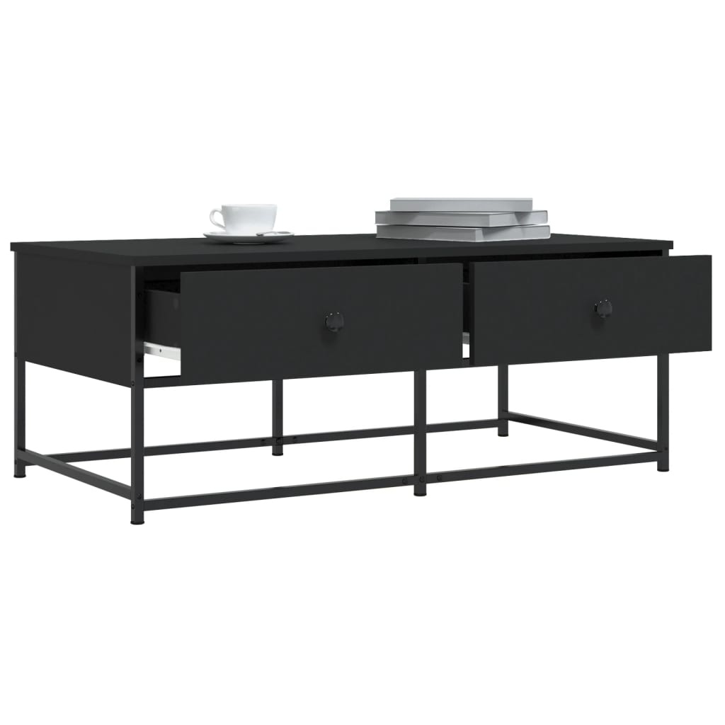 VidaXL Salontafel 100x51x40 cm bewerkt hout zwart